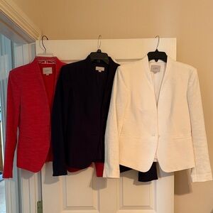 LOFT Blazer Trio - Red, Black, and White